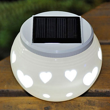 hearts pattern ceramic led solar lamp garden -solar powered table lamps- solar led night light nightlight