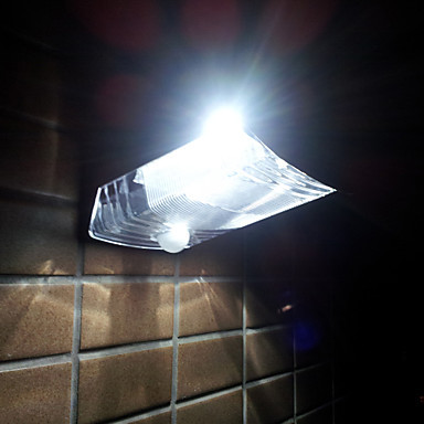 led solar outdoor light garden lamp with 2 lights, sensor motion led fence wall light