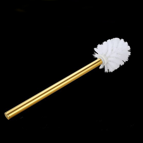 luxury golden plated finish toilet brush holder with ceramic cup household products bath decoration bathroom accessories zp-9357