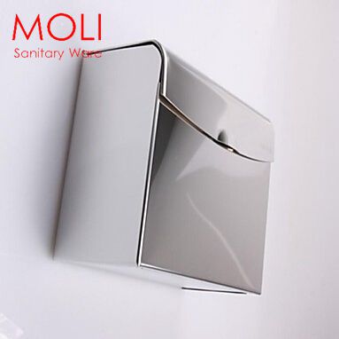 304 stainless steel toilet paper box wall mounted toilet paper holder chrome for el