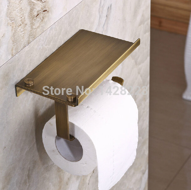 bathroom toilet tissue paper roll holder brass antique wall mounted toilet paper rack