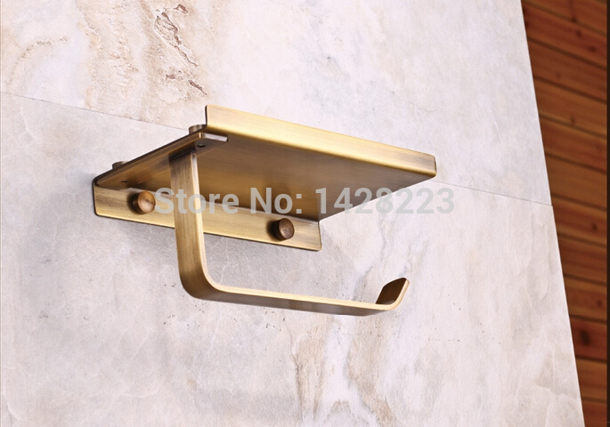 bathroom toilet tissue paper roll holder brass antique wall mounted toilet paper rack