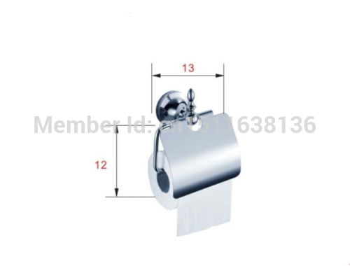 modern new wall mounted bathroom chrome brass toilet paper holder with cover waterproof