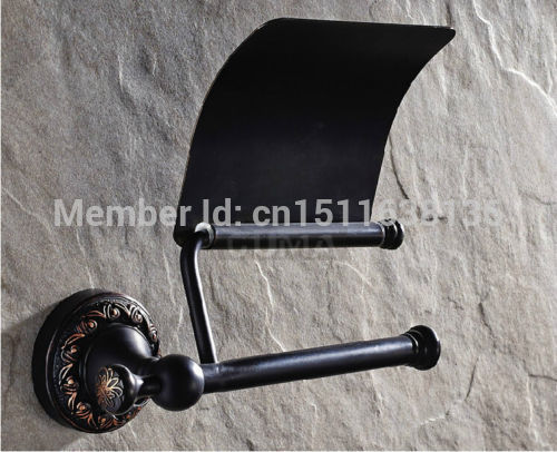 modern new wall mounted bathroom oil rubbed bronze toilet paper holder waterproof with embossed