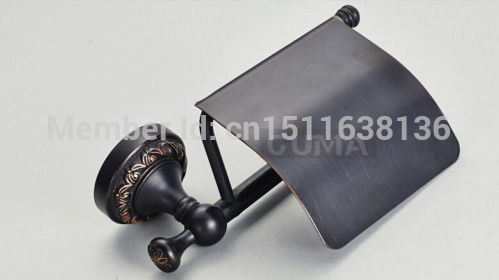 modern new wall mounted bathroom oil rubbed bronze toilet paper holder waterproof with embossed