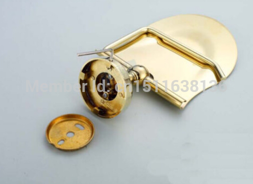 modern new wall mounted golden finish brass with ceramic bathroom toilet paper holder