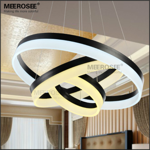 factory price led chandelier light modern arcylic led ring lustre fixtures suspension circle light