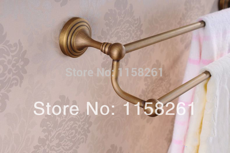 (24",60cm) double towel bar antique bronze/towel holder,towel rack,bathroom accessories/building material hj-1211f