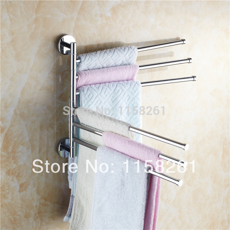 copper 360 degree rotation towel rack 6 layer activities towel bar bathroom accessories bathroom shelves kh-1083
