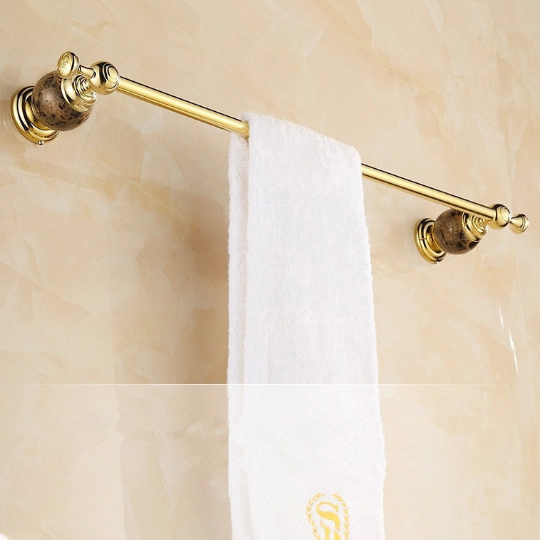jade single towel bar/towel holder,solid brass made,golden finish, bathroom hardware,bathroom accessories hy-21b