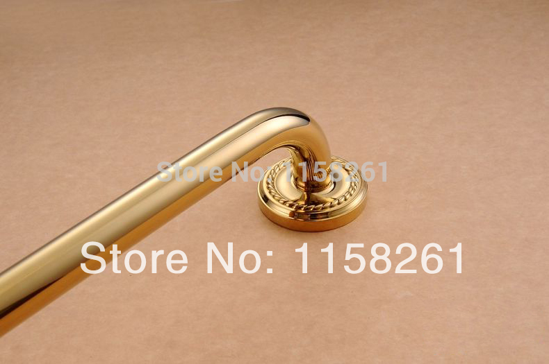 luxury copper bathroom armrest bathtub safety grab bars golden towel rack bathroom hardware accessories hj-1314k