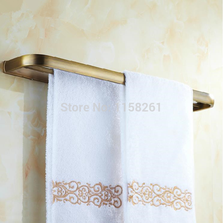 solid brass towel rack bathroom antique double pole towel bar bath hardware towel holder f81348f
