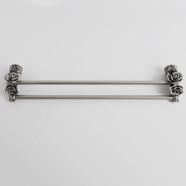 wall mounted fashion ancient tin color bathroom accessories aluminum rose double towel bar,towel shelf mb-0918t