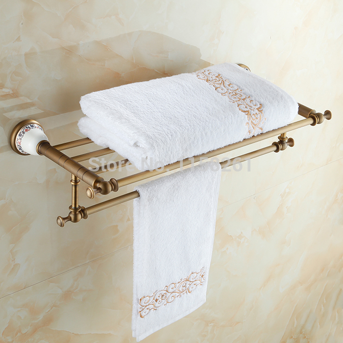 fashion antique copper bathroom set vintage antique brass towel rack towel rack shelf bathroom accessories xl-3319f