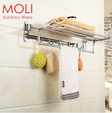bathroom wall shelf with towel bar shower shelves with hooks for bathroom accessories