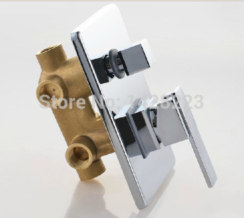 new designed bathroom wall mounted square shower faucet control valve 3 ways diverter shower valve