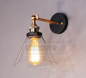 whole american style bedside antique glass wall lamp single-head living room lights vintage fashion bar lamps