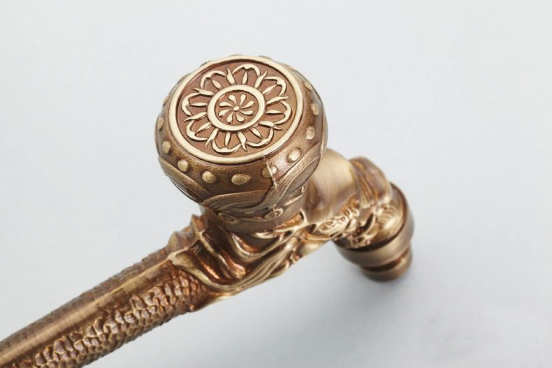 antique bronze dragon carved tap animal shape faucet garden bibcock washing machine faucet outdoor faucet for garden hj-7666f