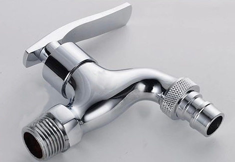 bibcock faucet tap crane chrome brass finish bathroom wall mount washing machine water faucet taps for garden pool use zj-6207