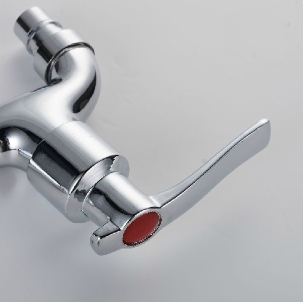bibcock faucet tap crane chrome brass finish bathroom wall mount washing machine water faucet taps for garden pool use zj-6208