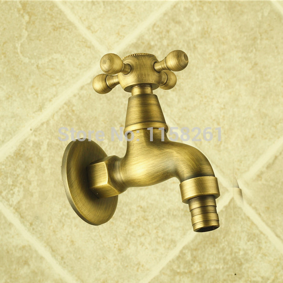 garden antique brass finish bathroom wall mount washing machine water faucet taps bath mixer tap toilet zly-6905