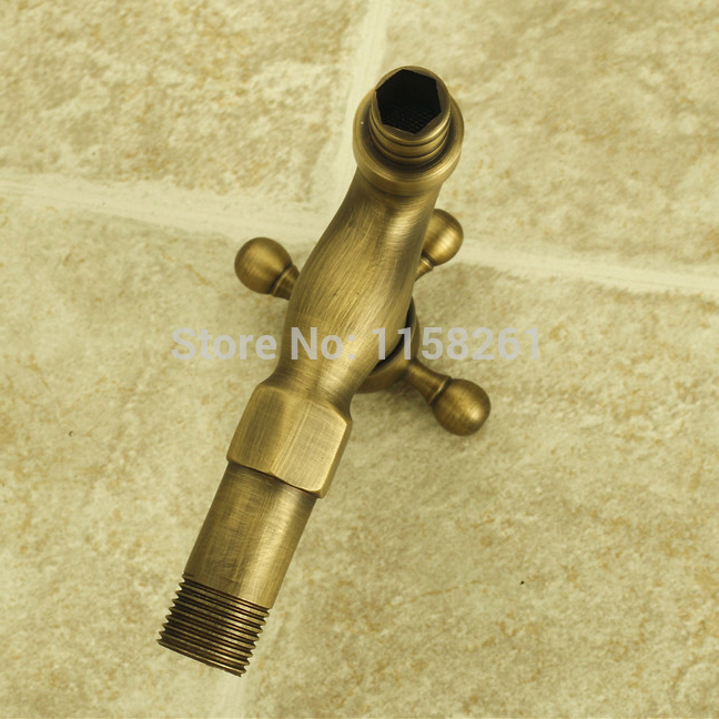 garden bibcock faucet tap crane antique brass finish bathroom wall mount washing machine water faucet taps zly-6906
