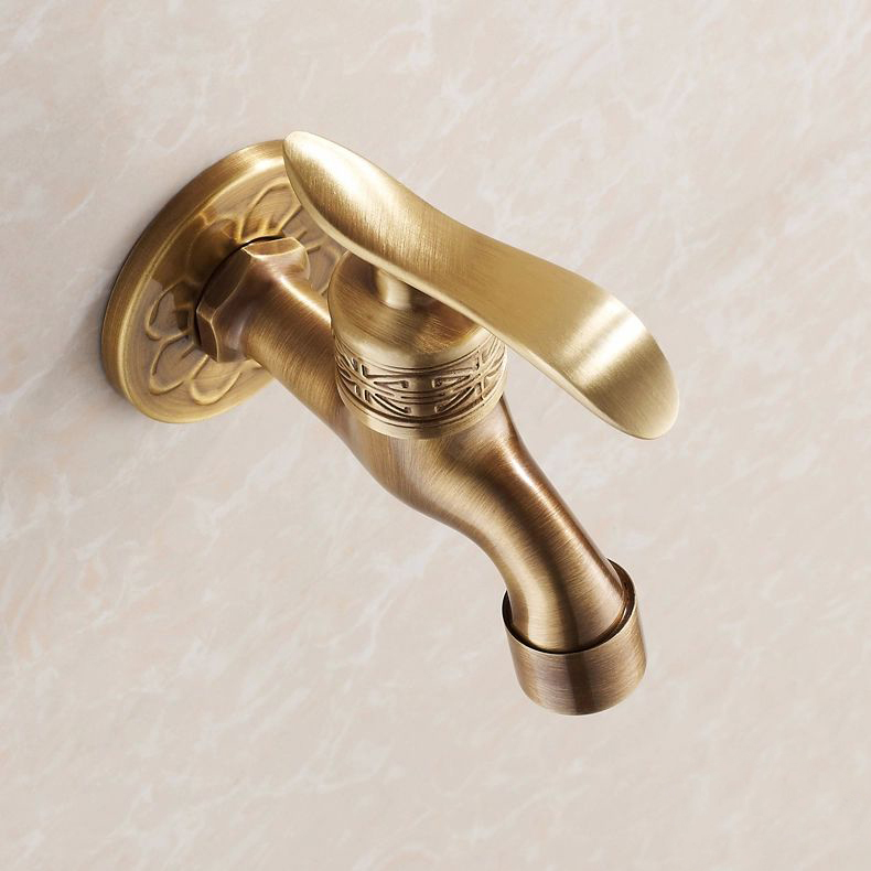 garden faucet whole promotion new flower carved antique brass washing mashine faucet single handle mixer tap hj-8662f