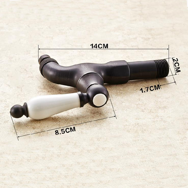 retro euro style oil rubbed bronze finish single handle toilet faucet bibcocks wall mount washing machine faucet sy-365r