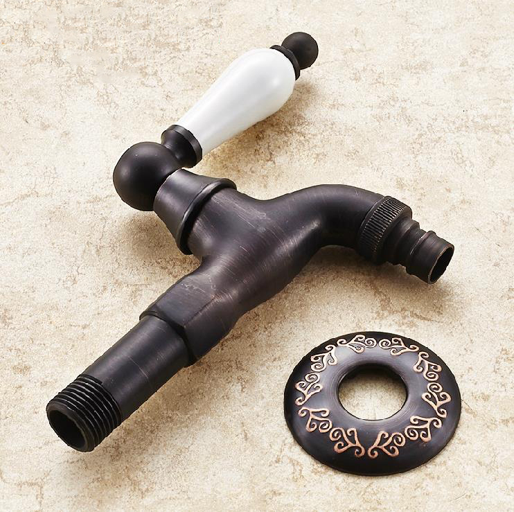 retro euro style oil rubbed bronze finish single handle toilet faucet bibcocks wall mount washing machine faucet sy-365r