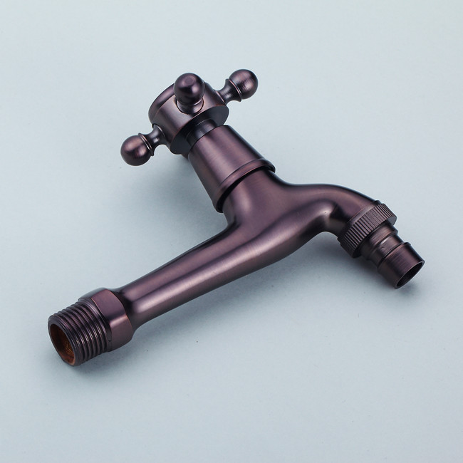 washing machine faucet oil rubbed bronze wall mounted balcony cold water taps r501b - Click Image to Close