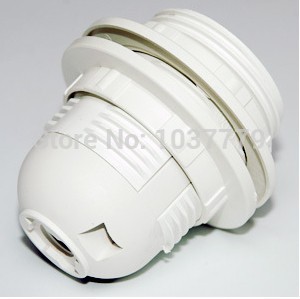 50pcs plastic e27 lamp socket white and black color pendant lamp holders
