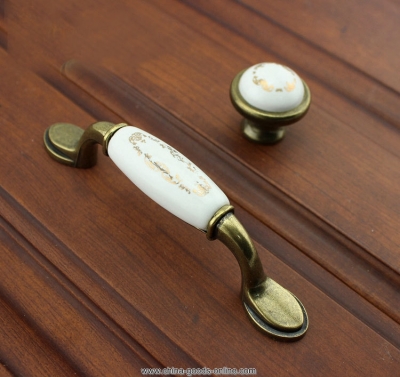 10496 96mm green bronze vein ceramic door handle/ ambry drawer door knob [Door knobs|pulls-1296]