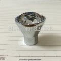 --10pcs/lot 25mm funnel type-clear k9 crystal drawer knobs/handles with zinc base chrome finish for furniture