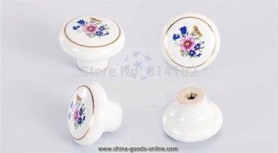 10pcs/pack european rural china ceramic small round shake handshandle ambry /drawer handshandle