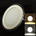 1pcs thin round painel led panel light 6w/12w ac85-265v warm white/white wall recessed