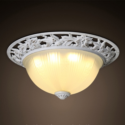 2016 american vintage dia28cm painted white iron led ceiling light frosted glass lampshades ceiling lamp