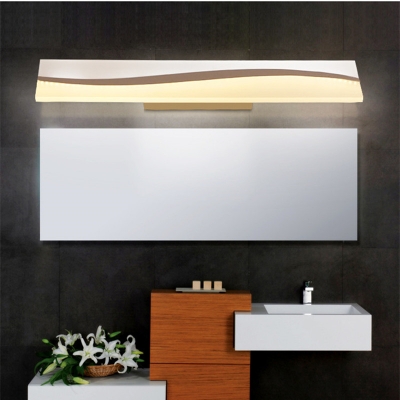 2016 modern bathroom acrylic 24w / 30w led mirror lamp s style surface mounted led wall lamp
