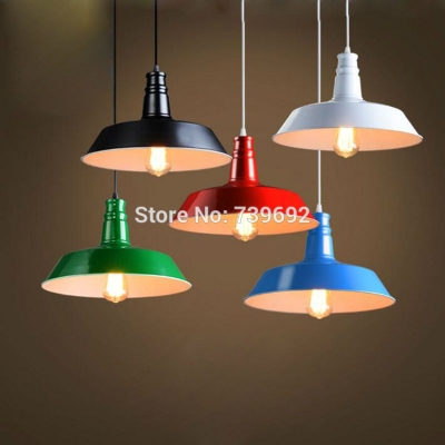 26cm loft vintage lamp pendant light aluminum pot industrial style indoor lighting restaurant bar light fixture