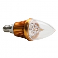 6pcs/lot led e14 candle light ac110/220v 3w warm white/whire lamp bulb e14