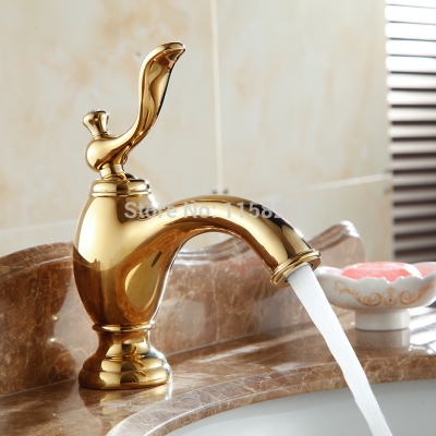 basin faucets brass and cold water european antique basin faucet golden basin mixer faucet bathroom al-7312k