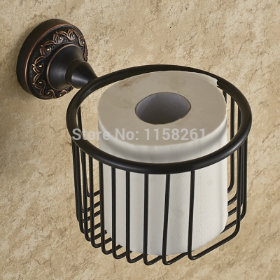 bathroom accessories black bronze copper antique wastebasket paper towel holder cosmetics basket toilet paper holder h91353r [paper-holder-amp-roll-holder-7083]