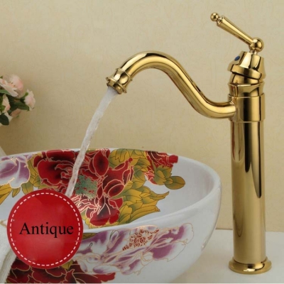 bathroom golden mixer faucet