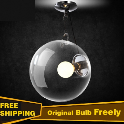 bulb ly italy winning design soap bubbles ball transparent glass pendant lamp burbujas colgante de luz [modern-7020]