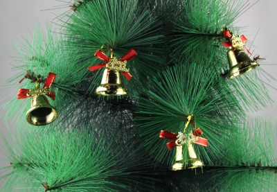 christmas tree bell, garden decoration, small oranment [garden-ornament-3099]
