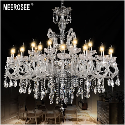 classic crystal chandelier light fixture clear white crystal lamp pendant for el, restaurant, lobby, foyer md8233 [crystal-chandelier-maria-theresa-2216]