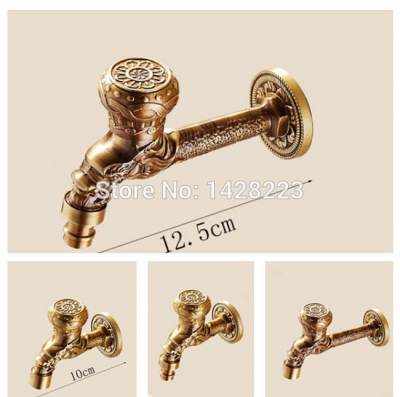 creative brass washing machine taps wall mounted mop pool faucet balcony cold water faucet [antique-brass-479]