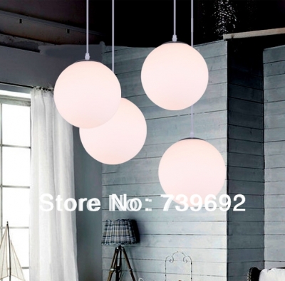 dia.20cm led lighting modern brief lighting lamps milky white ball lights glass ball pendant light restaurant lamp [glass-pendant-lights-4638]
