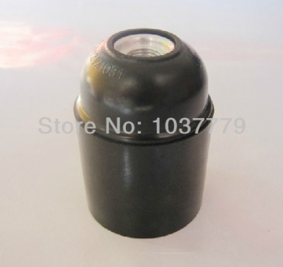 e27 spiral socket black plastic smooth lamp holders 100pcs/lot