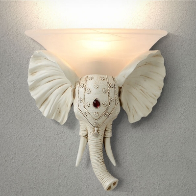 european-style elephant wall lamp living room american creative vintage wall light study balcony aisle sconce