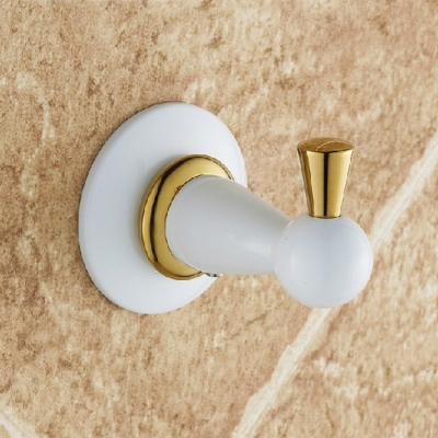 fashion new design white painted finishing robe hook,clothes hook,solid brass construction with chrome finish st-3593 [robe-hook-amp-rows-of-hook-7379]